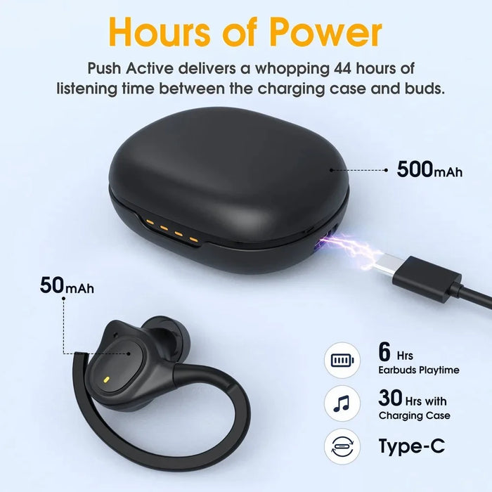 BE1039 Noise Canceling Ear Hook Bluetooth-compatible Headphones Wireless In-ear Earphones - 4