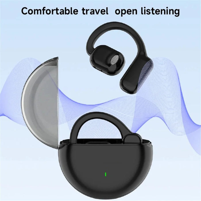 M6 IPX5 Waterproof Hanging Ear Headphones OWS Wireless Bluetooth-compatible Earphones - Black - 4