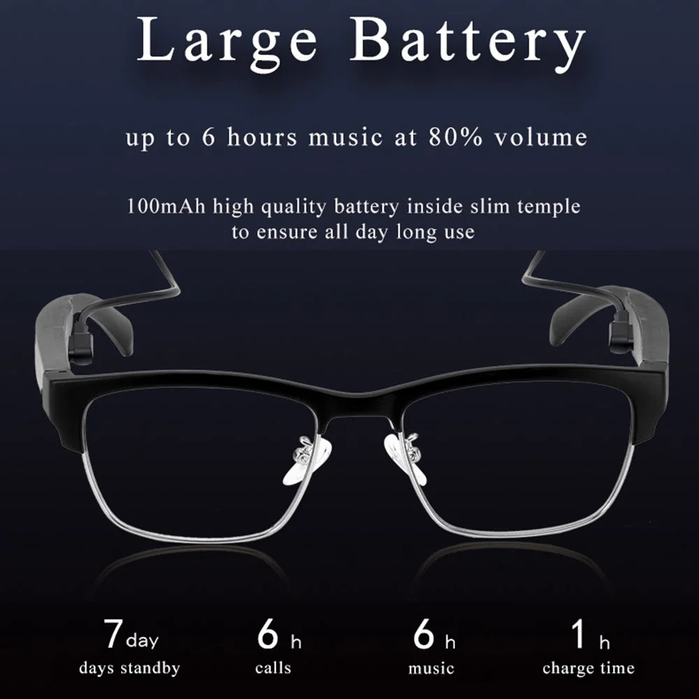 TWS Wireless Bluetooth-compatible Headphone Smart Glasses Headset Sunglasses - KY02B Gold - 6