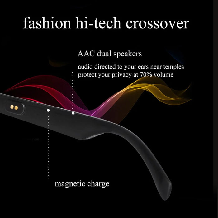 KY01 Waterproof Smart Glasses Open Ear Headphone Bluetooth-compatible Music Headset - Anti Blue Light Design - 2