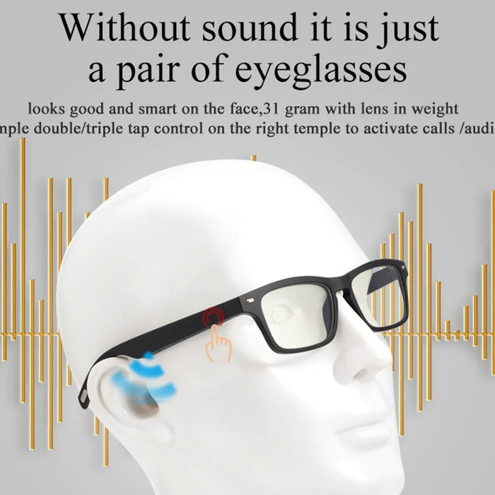 KY01 Waterproof Smart Glasses Open Ear Headphone Bluetooth-compatible Music Headset - Anti Blue Light Design - 4