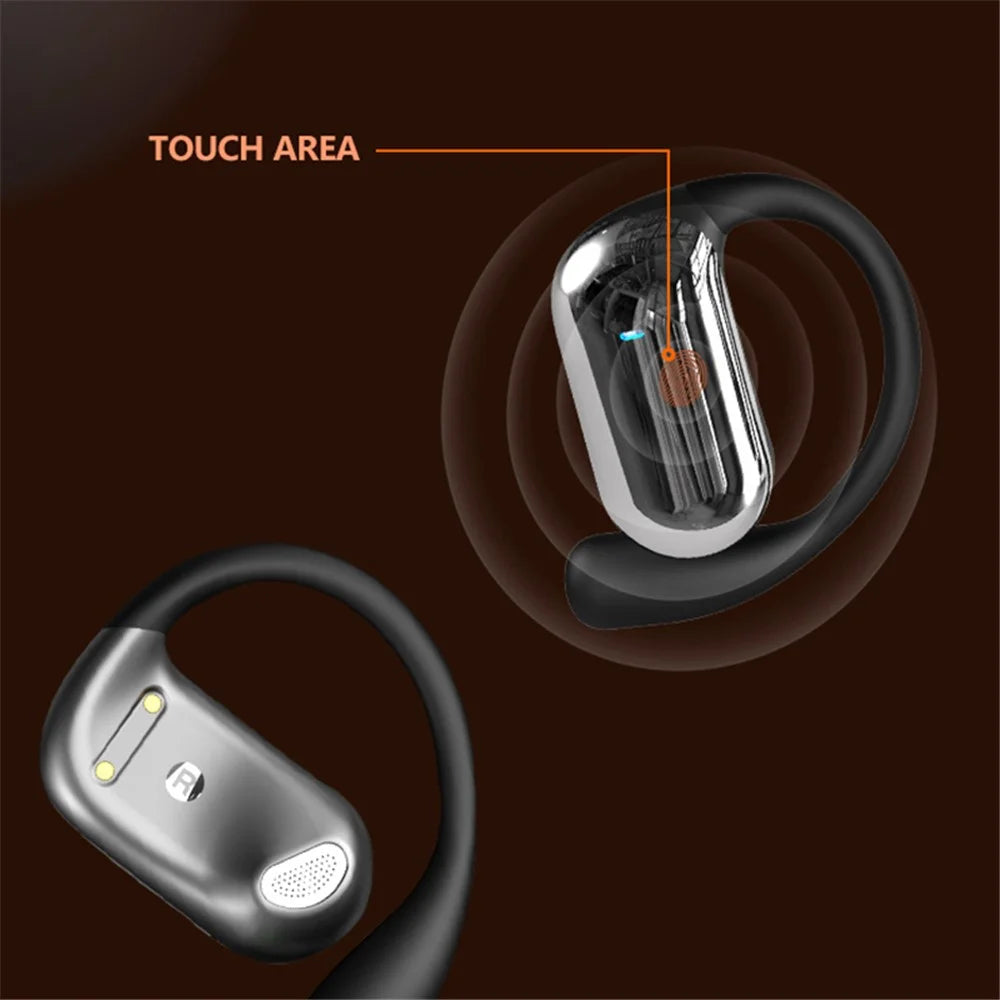 YYK-Q16S Bluetooth 5.3 Sports Earphones Noise Reduction OWS Wireless Headphones - Khaki - 5