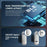 S10 Semi-in-ear Bluetooth-compatible Earphones with LED Full Color Touch Screen Charging Case, English Version - Beige - 3