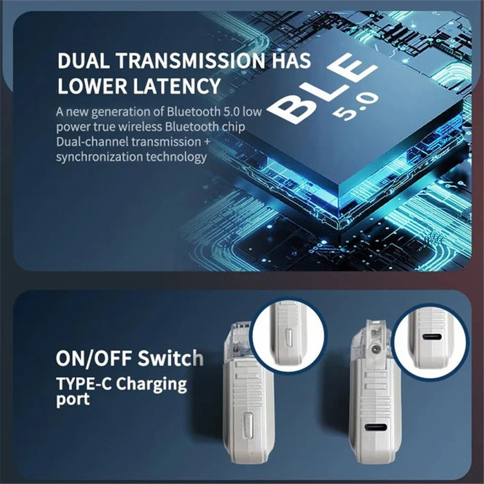 S10 Semi-in-ear Bluetooth-compatible Earphones with LED Full Color Touch Screen Charging Case, English Version - Beige - 3