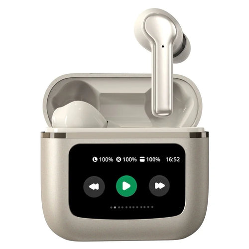 T68pro HiFi Sound In-ear Bluetooth-compatible Earphones with LED Full Color Touch Screen Charging Case, English Version - Champagne Gold  /  Champagne Gold - 1