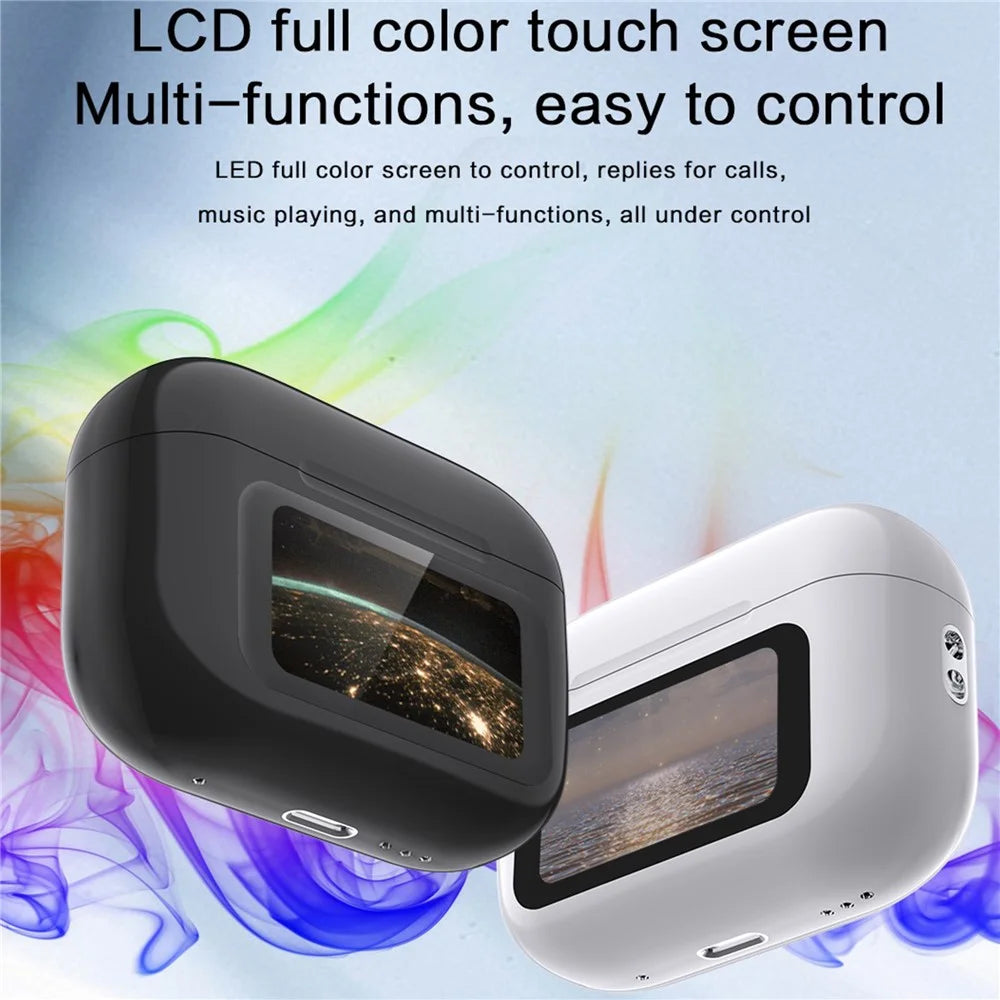 T68pro HiFi Sound In-ear Bluetooth-compatible Earphones with LED Full Color Touch Screen Charging Case, English Version - Champagne Gold  /  Champagne Gold - 6