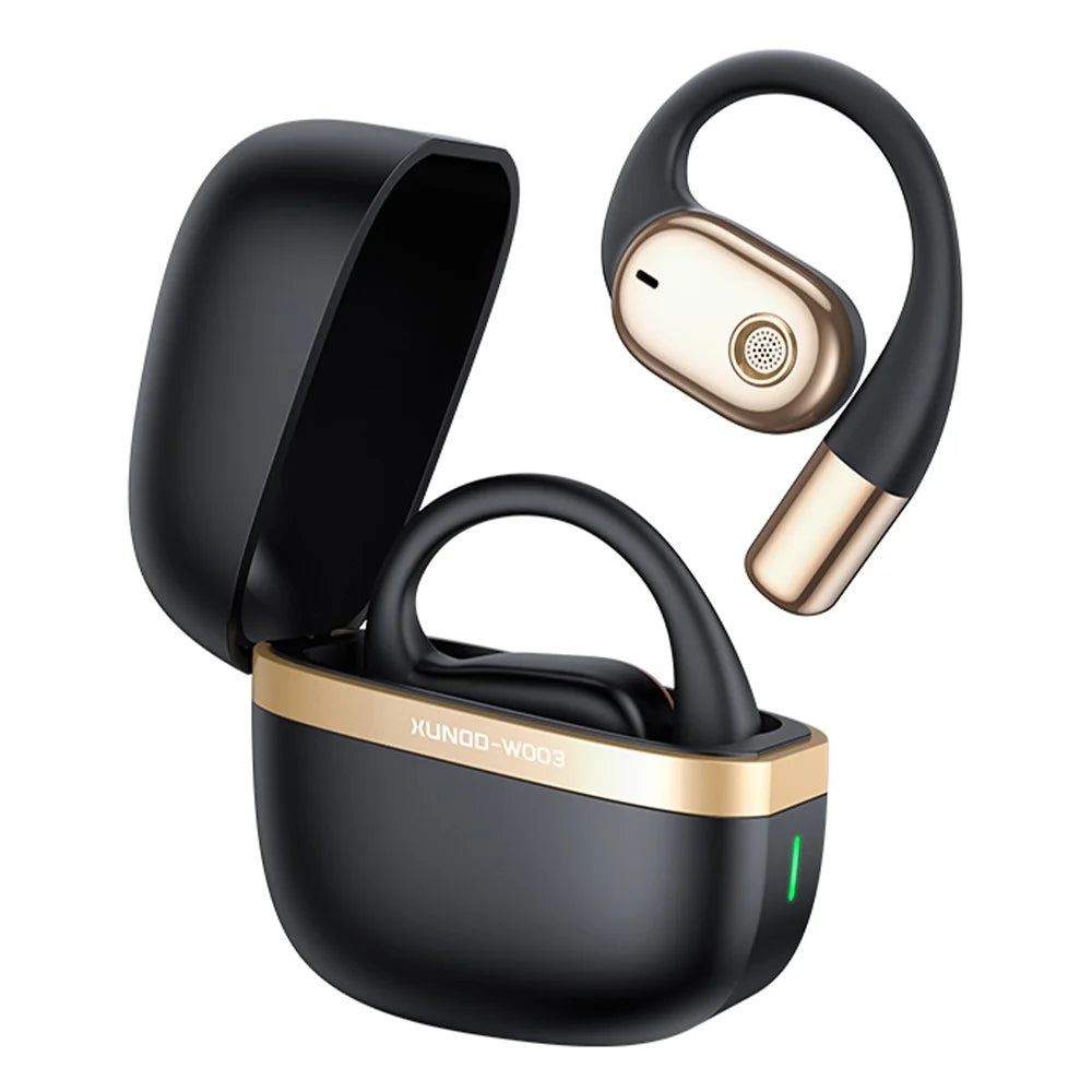XUNDD W003 1 Pair Open-Ear Wireless Headset Waterproof Bluetooth-compatible Earphone - Black - 1