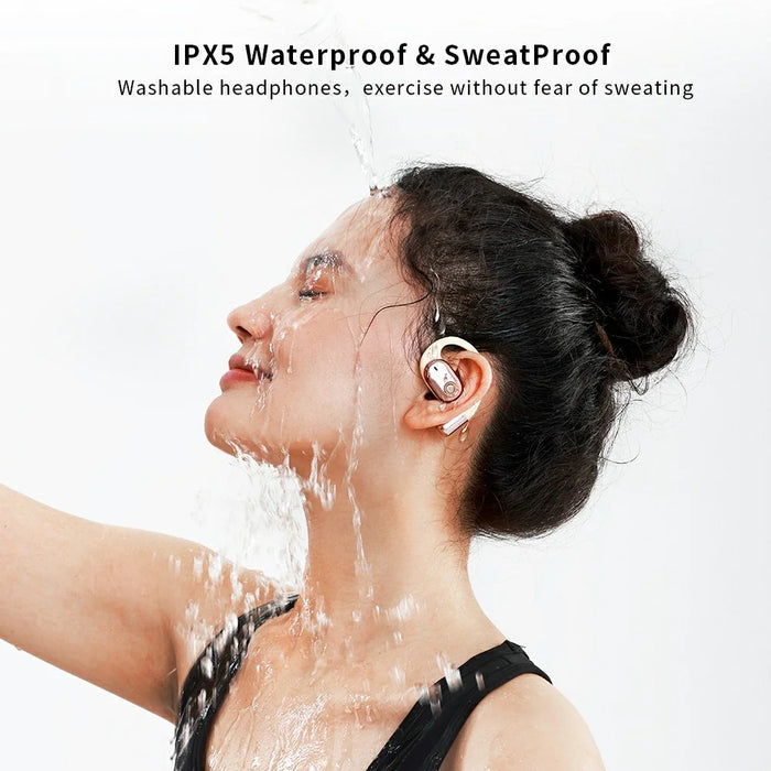 XUNDD W003 1 Pair Open-Ear Wireless Headset Waterproof Bluetooth-compatible Earphone - Black - 4