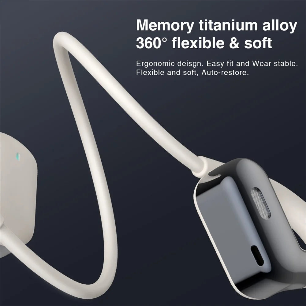 HILEO Hi77 Air Conduction Open Ear Bluetooth-compatible Headphones Sports Wireless Earphones - White - 7