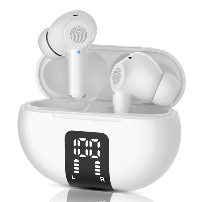 M10 Multiple Languages Translation Earphones Wireless Bluetooth-compatible Smart Voice Translator Headset - White - 1