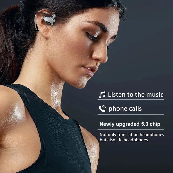 M8 144 Languages Translation Earphones Noise Reduction Smart Voice Translator TWS Bluetooth-compatible Headset - White - 5