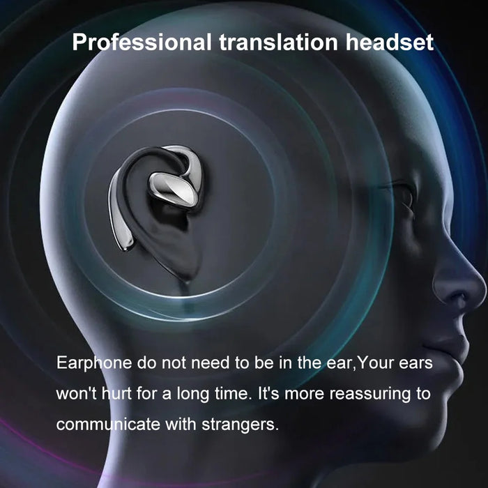 M8 144 Languages Translation Earphones Noise Reduction Smart Voice Translator TWS Bluetooth-compatible Headset - White - 7