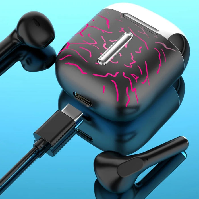T19 TWS Bluetooth-compatible Earphones with RGB Breathing Light Wireless Gaming Headphones - Black - 6