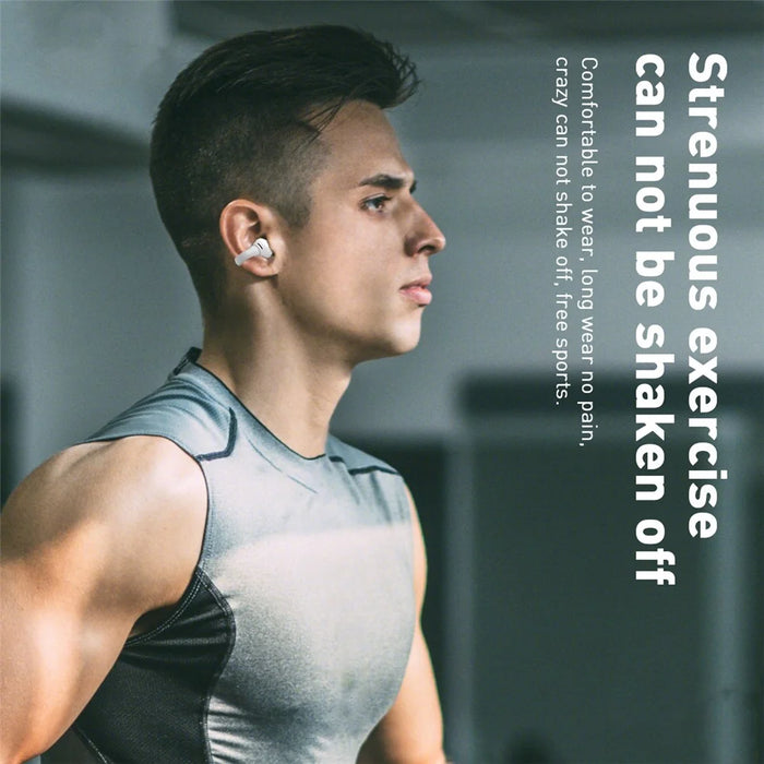 HILEO Hi82 Bluetooth-compatible Headsets Ear Clip-On Earphones Wireless Headphones - White - 6