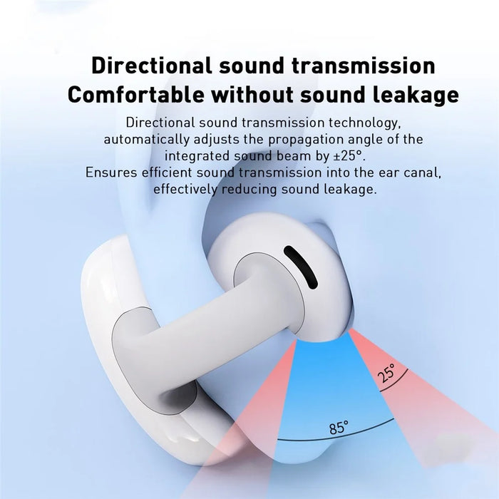 HILEO Hi82 Bluetooth-compatible Headsets Ear Clip-On Earphones Wireless Headphones - White - 7