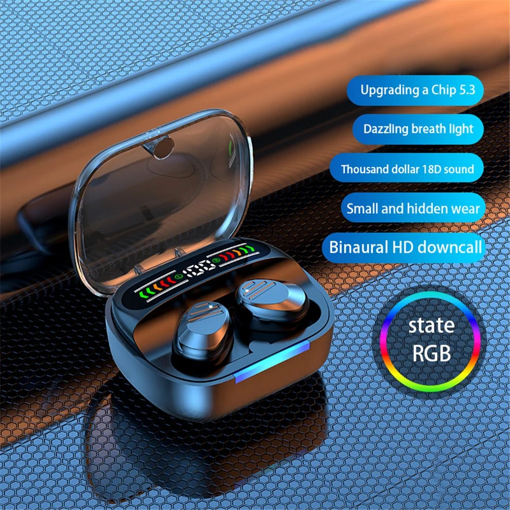 R13 1 Pair Bluetooth-compatible Headsets Wireless In-Ear Headphones Touch Control Earphones - Black - 2