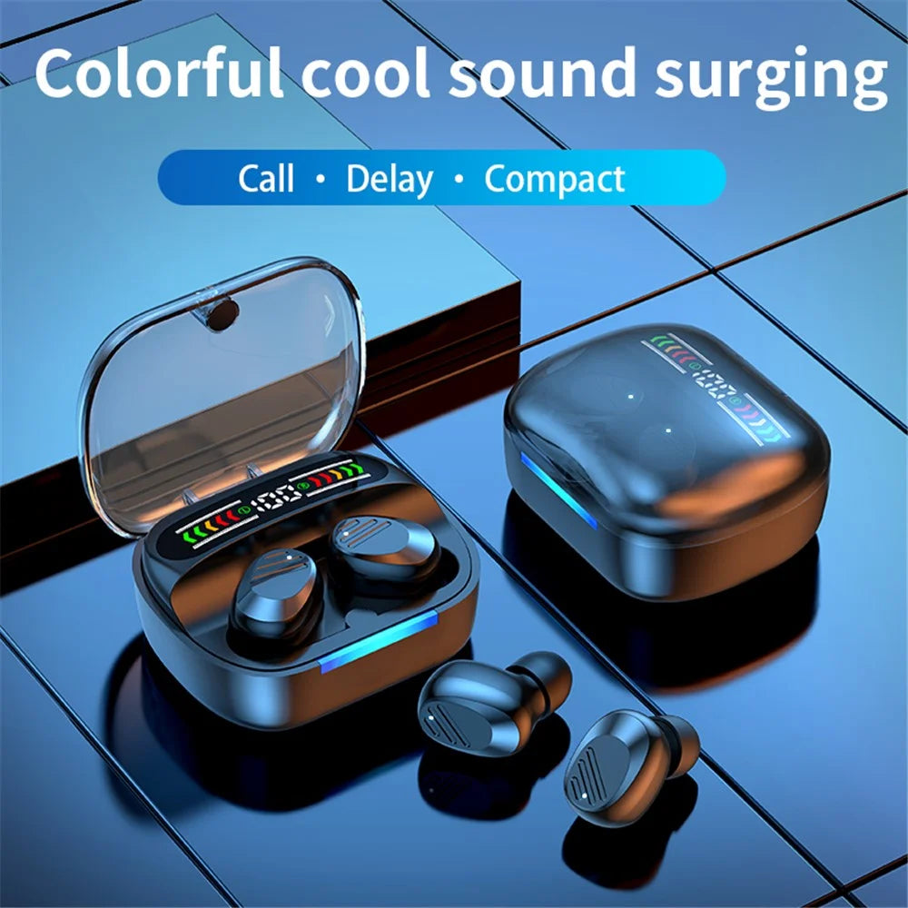 R13 1 Pair Bluetooth-compatible Headsets Wireless In-Ear Headphones Touch Control Earphones - Black - 3