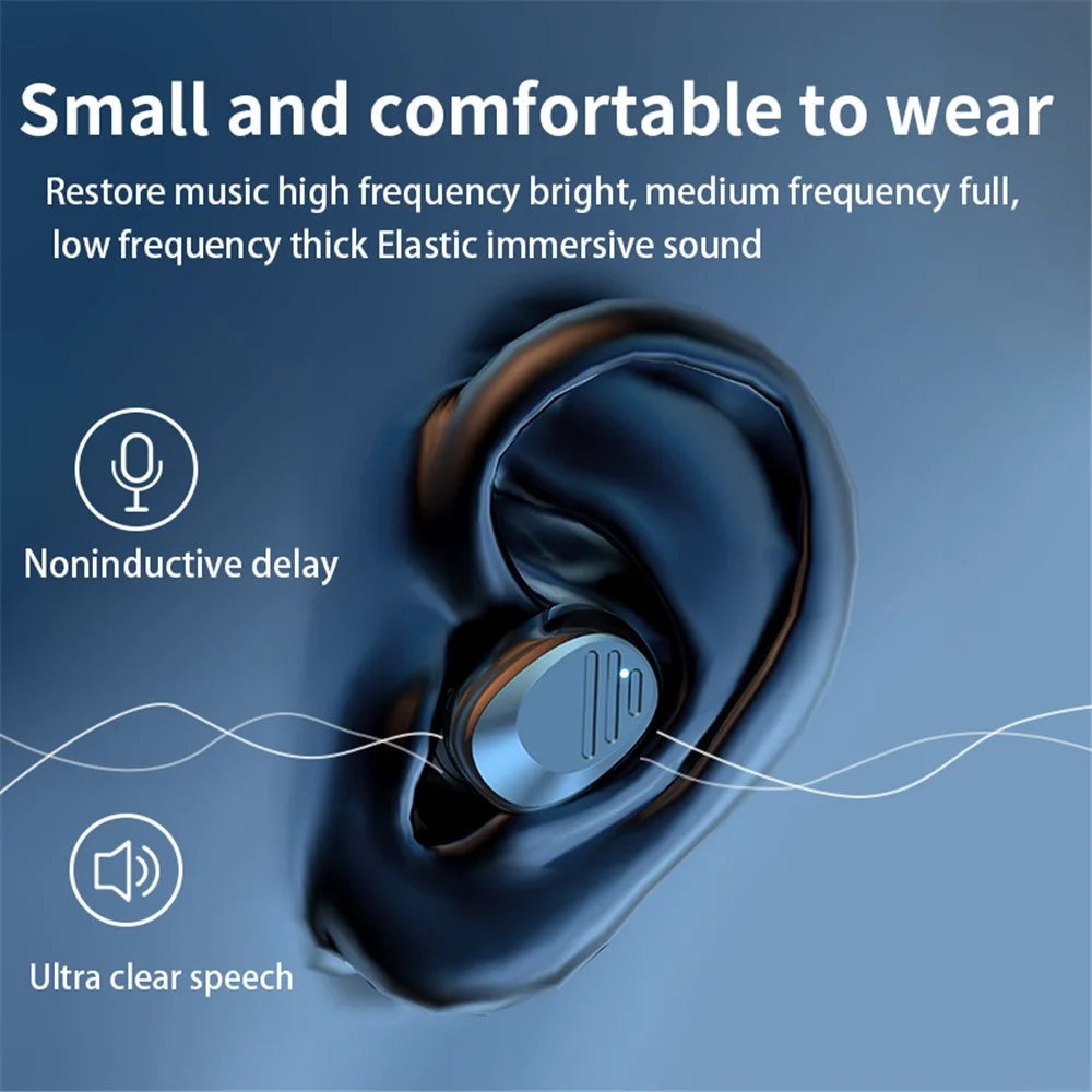 R13 1 Pair Bluetooth-compatible Headsets Wireless In-Ear Headphones Touch Control Earphones - Black - 6