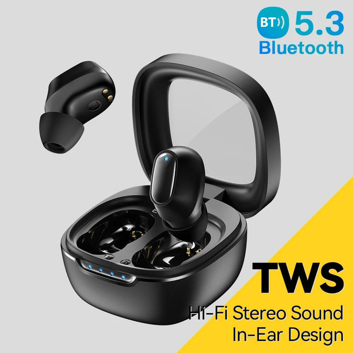ESSAGER HiFi Stereo Sound In-ear Wireless Headphones Bluetooth-compatible 5.3 TWS Earphones - Black - 2