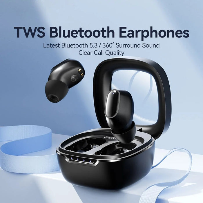 ESSAGER HiFi Stereo Sound In-ear Wireless Headphones Bluetooth-compatible 5.3 TWS Earphones - Black - 3