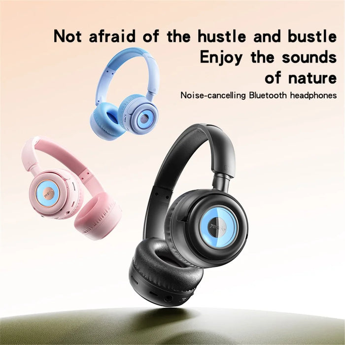 YESIDO EP06 Kids Wireless Bluetooth-compatible Stereo Music Headphone Children Head-mounted Headset - Black - 2
