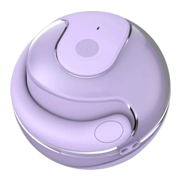 Coconut Ball Design TWS Bluetooth-compatible Earphone Bone Conduction Ear Hanging Stereo Music Headset - Purple - 1