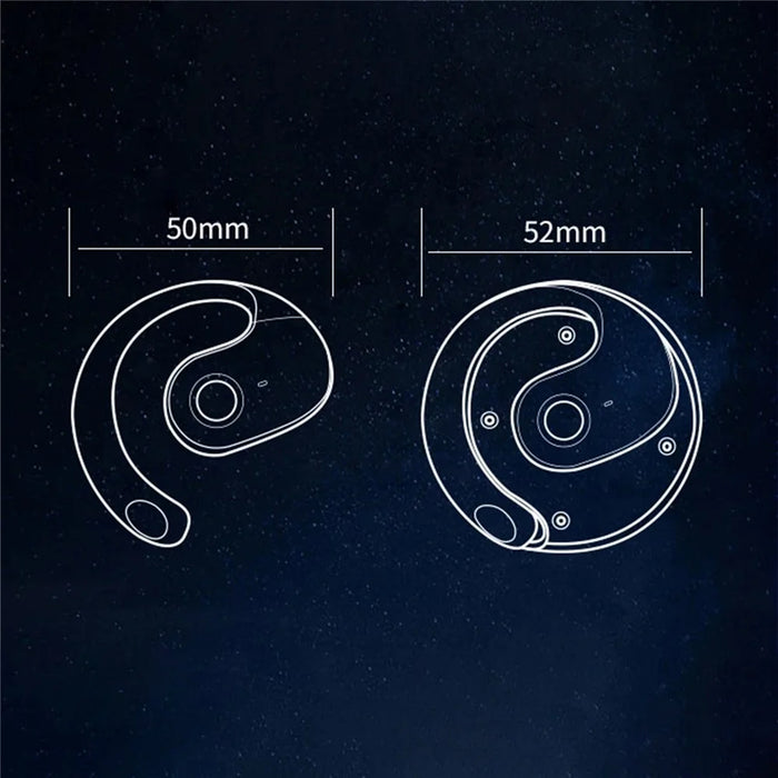 Coconut Ball Design TWS Bluetooth-compatible Earphone Bone Conduction Ear Hanging Stereo Music Headset - Purple - 6