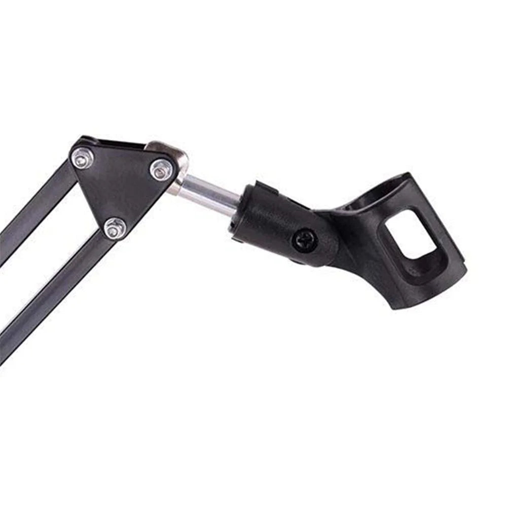 Extendable Recording Microphone Holder Suspension Boom Scissor Arm Stand with Mic Clip Table Mounting Clamp - 3