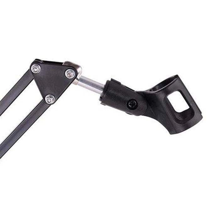 Extendable Recording Microphone Holder Suspension Boom Scissor Arm Stand with Mic Clip Table Mounting Clamp - 3