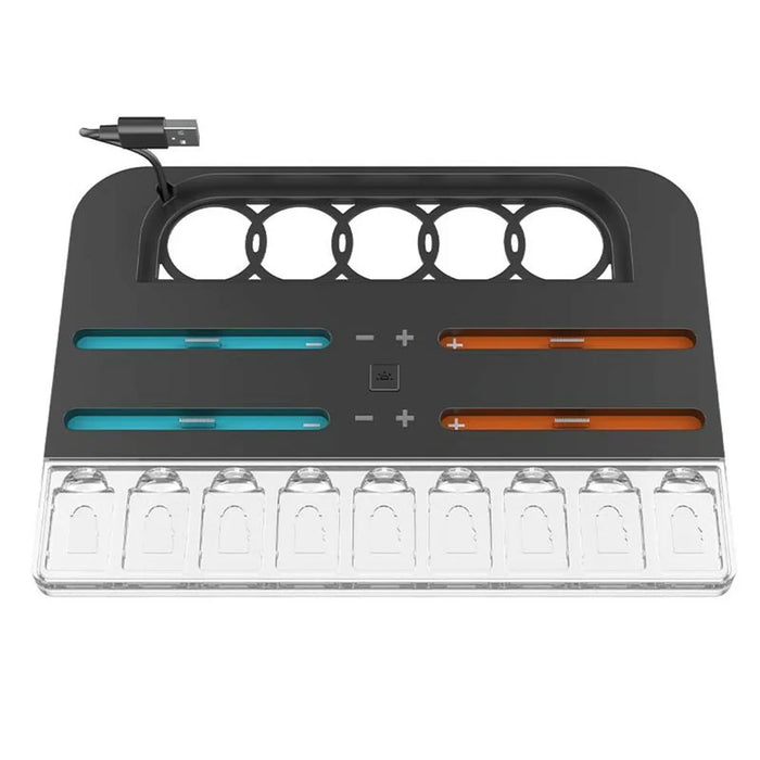 For Nintendo Switch 2 4-Slot Joy-Con Controllers Charging Dock Game Card Storage Station with RGB Light - 3