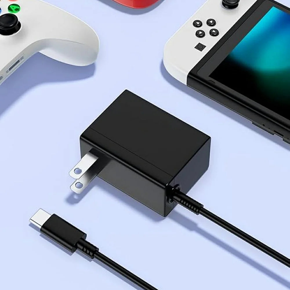 For Nintendo Switch / Switch 2 Fast Charging Dock Charger Power Adapter with 1.5m Cable - US Plug - 3