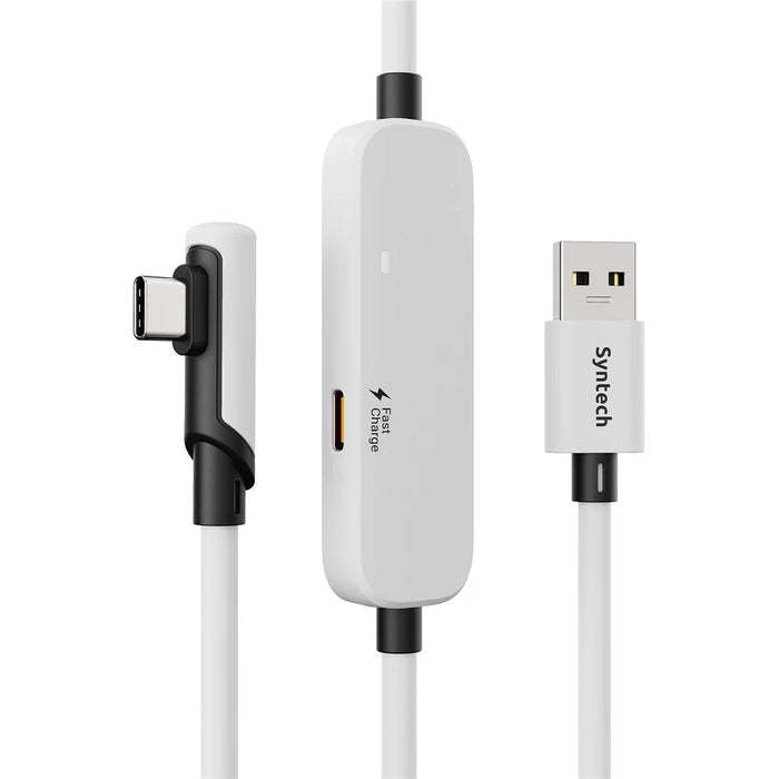 SYNTECH M32C1-5 5M VR Headset Charging Cable for Meta Quest 3S / 3 / 2 Fast Charging Cord 18W USB 3.0 - White - 1