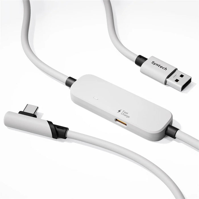 SYNTECH M32C1-5 5M VR Headset Charging Cable for Meta Quest 3S / 3 / 2 Fast Charging Cord 18W USB 3.0 - White - 2