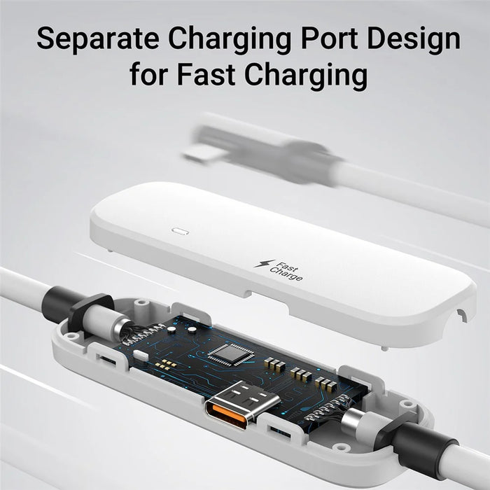 SYNTECH M32C1-5 5M VR Headset Charging Cable for Meta Quest 3S / 3 / 2 Fast Charging Cord 18W USB 3.0 - White - 3