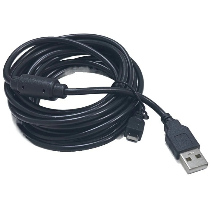 For Sony PlayStation 4 Controller Charging Cable 3 Meters USB to Mini USB Data Transfer and Charging Cable - Black - 3