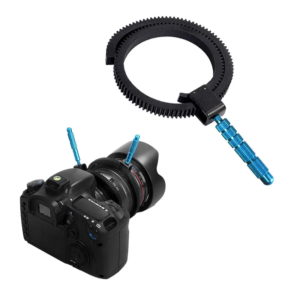 Adjustable Rubber Follow Focus Gear Ring Belt with Aluminum Alloy Grip for SLR DSLR Camera - 1