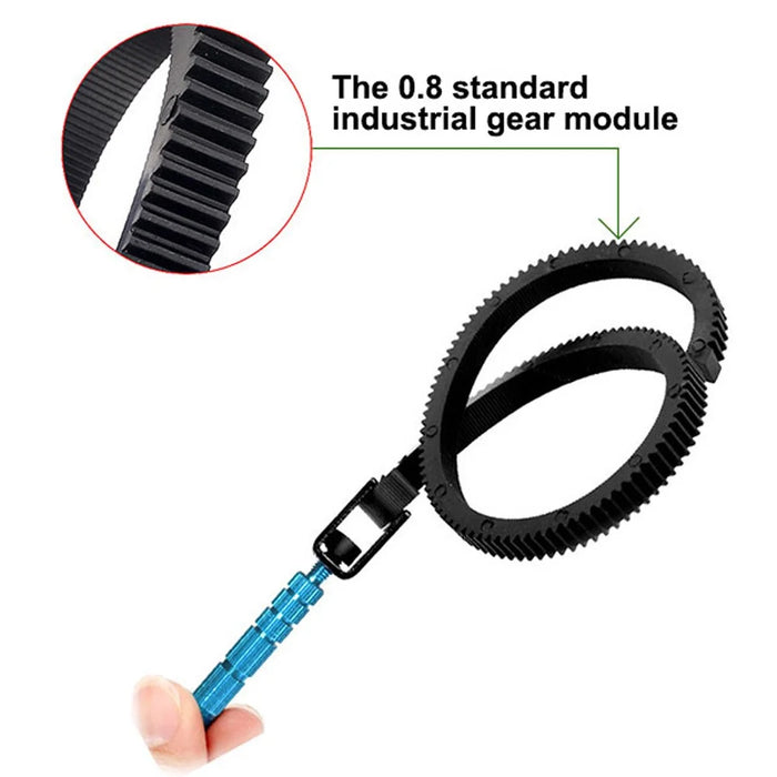 Adjustable Rubber Follow Focus Gear Ring Belt with Aluminum Alloy Grip for SLR DSLR Camera - 6