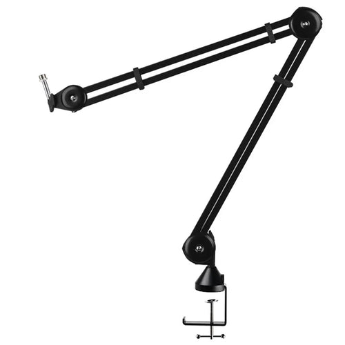 HSP38 104cm Adjustable Microphone Clip Holder Desktop 3 / 8 Inch Screw Connector Mic Bracket Mount Clamp - Black - 1