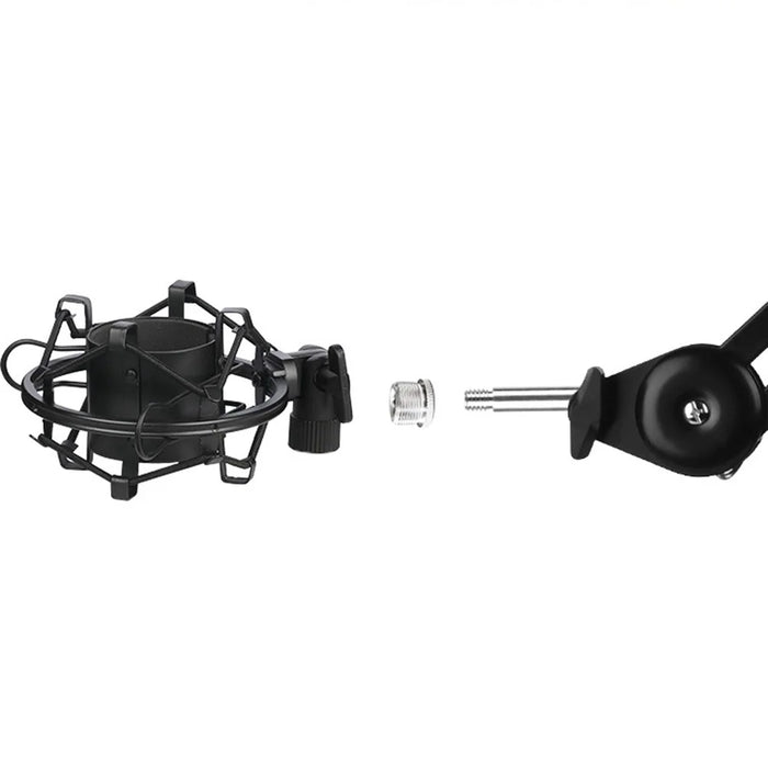 HSP38 104cm Adjustable Microphone Clip Holder Desktop 3 / 8 Inch Screw Connector Mic Bracket Mount Clamp - Black - 4