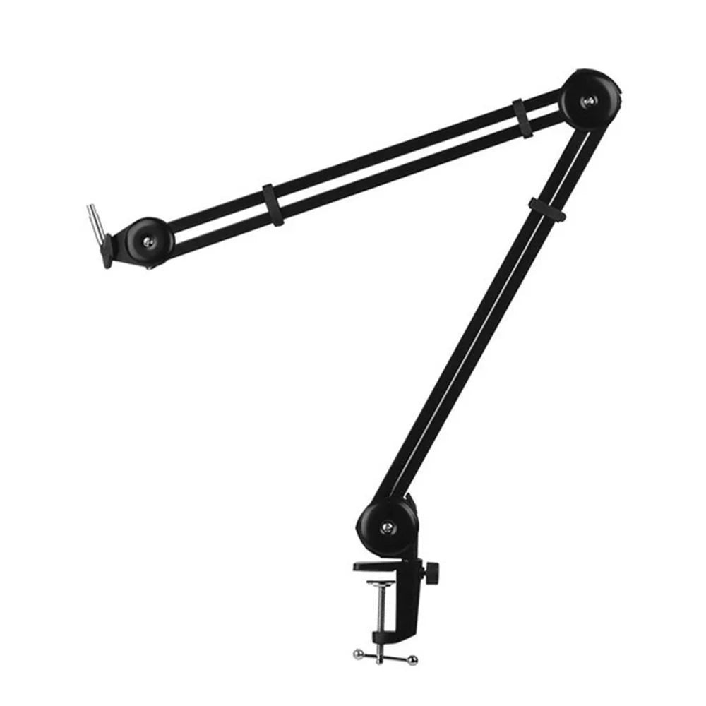 Microphone Boom Arm Stand Heavy Duty Cantilever Bracket Adjustable Suspension Mic Stand - Black - 1