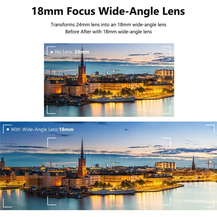 NEEWER NW-457 For Sony ZV1 Camera 24mm Lens to 18mm 0.75X Wide Angle + 10X Macro Conversion Lens - 6