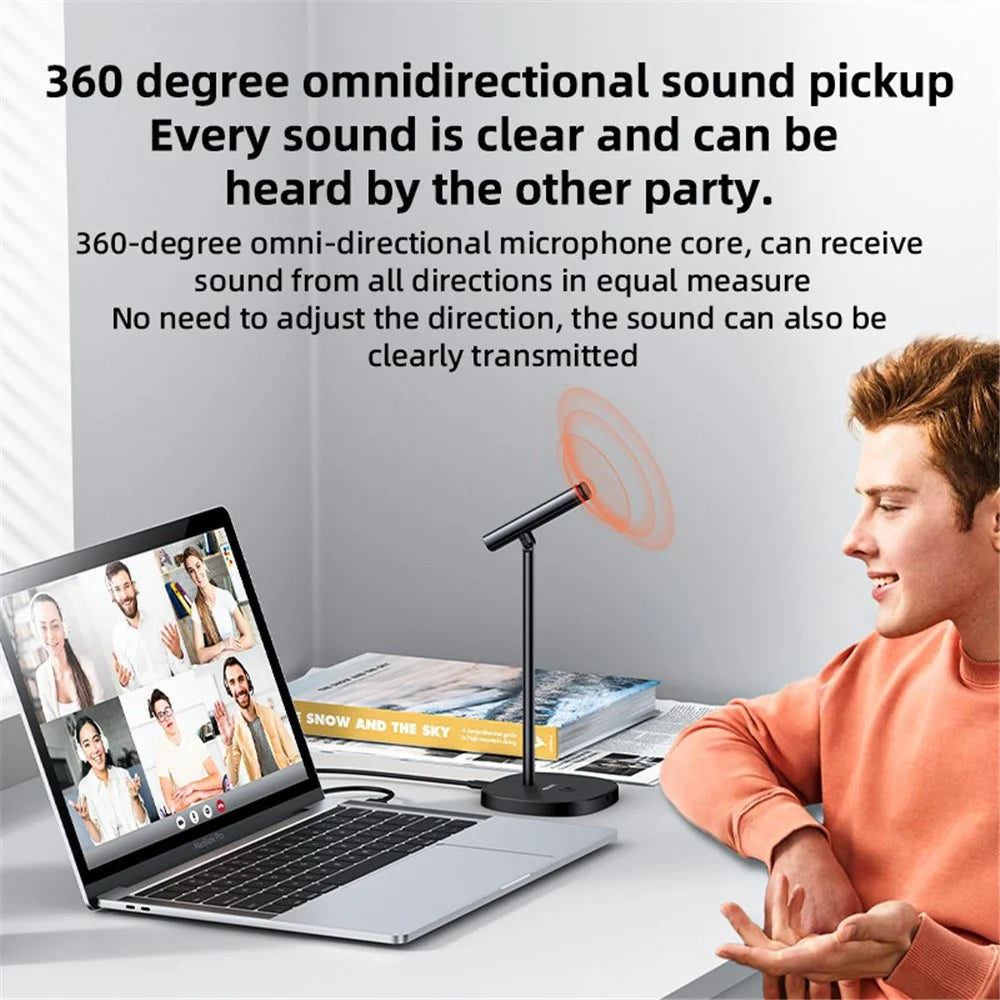 YESIDO KR18 360-Degree Omnidirectional Microphone Noise Reduction Mic for Online Meeting Lesson - 3
