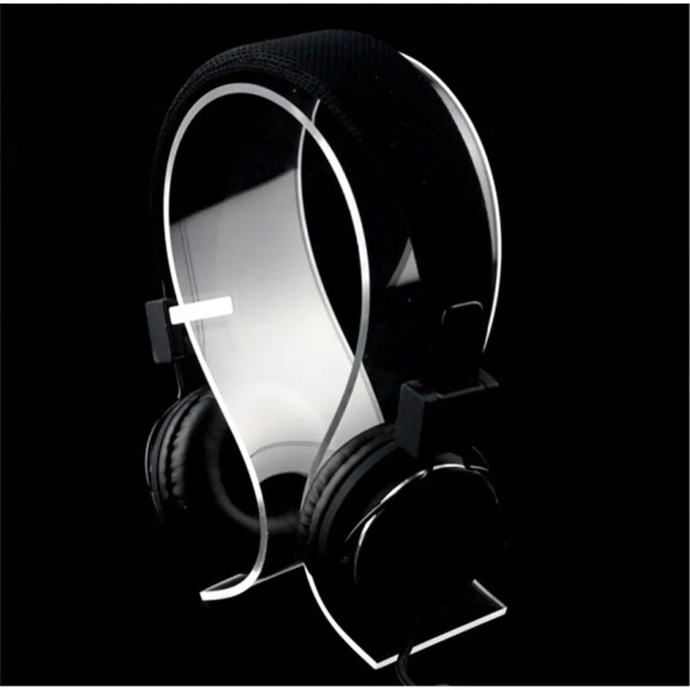Crystal Acrylic Headphone Display Stand - Transparent - 3