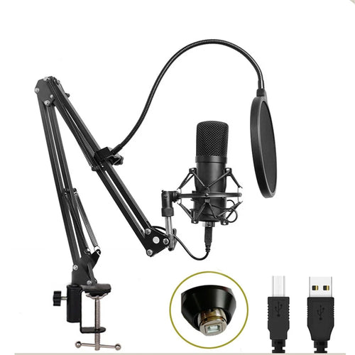 BM-700 USB Recording Microphone Set Built-in USB Sound Card NB35 Bracket Condenser Microphone - 1