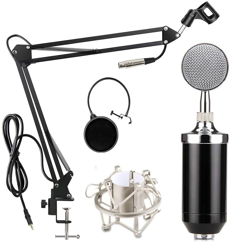 BM-3000 Condenser Microphone Kit Professional Vocal Studio Recording Mic for Streaming Chatting - 1