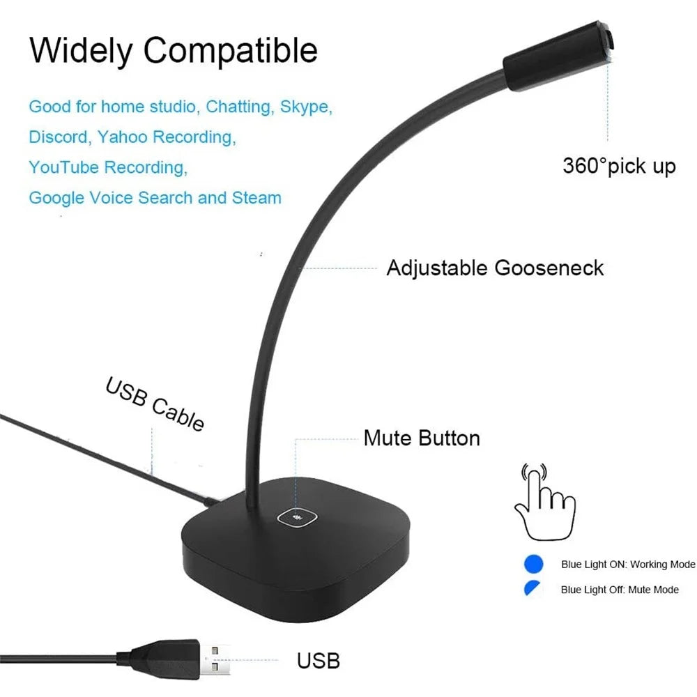 YANMAI G22 Microphone USB Plug Meeting Microphone Desktop Gooseneck USB Capacitive Microphone - 7