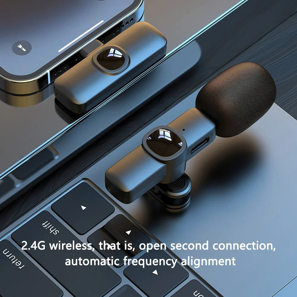 J1 Noise Reduction 2.4G Wireless Lavalier Microphone System 2 Mic + 1 Receiver - Type-C Interface - 3