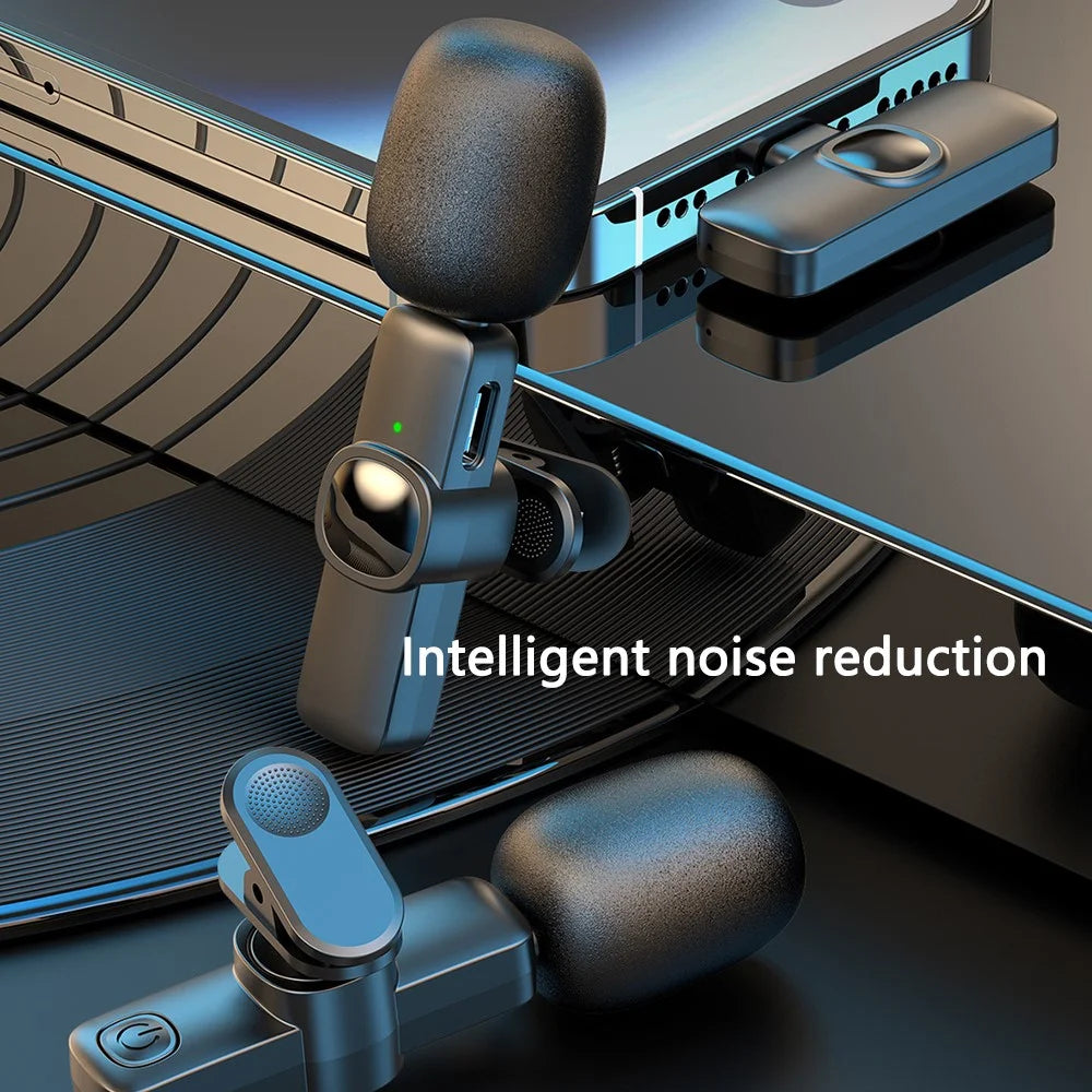 J1 Noise Reduction 2.4G Wireless Lavalier Microphone System 2 Mic + 1 Receiver - Type-C Interface - 7