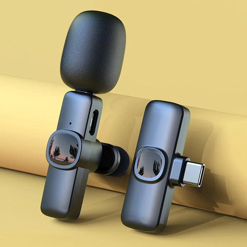 J1 Live Broadcast 2.4G Wireless Lavalier Microphone Noise Reduction Mic with Receiver - Type-C Interface - 1