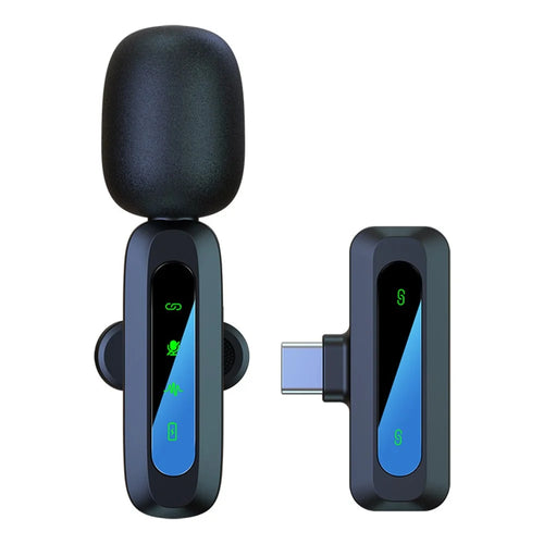 J3 Digital Display 2.4G Wireless Lavalier Microphone Noise Reduction Mic with Receiver - Type-C Interface - 1
